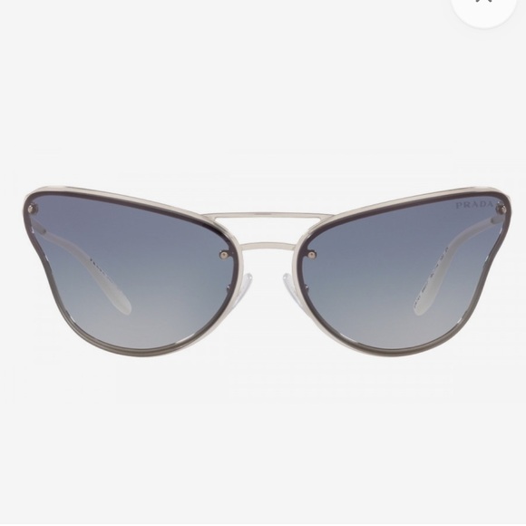 Prada | Catwalk PR 74VS Sunglasses by Prada™. Cat-Eye / Silver, Semi Rimless. - Picture 1 of 11